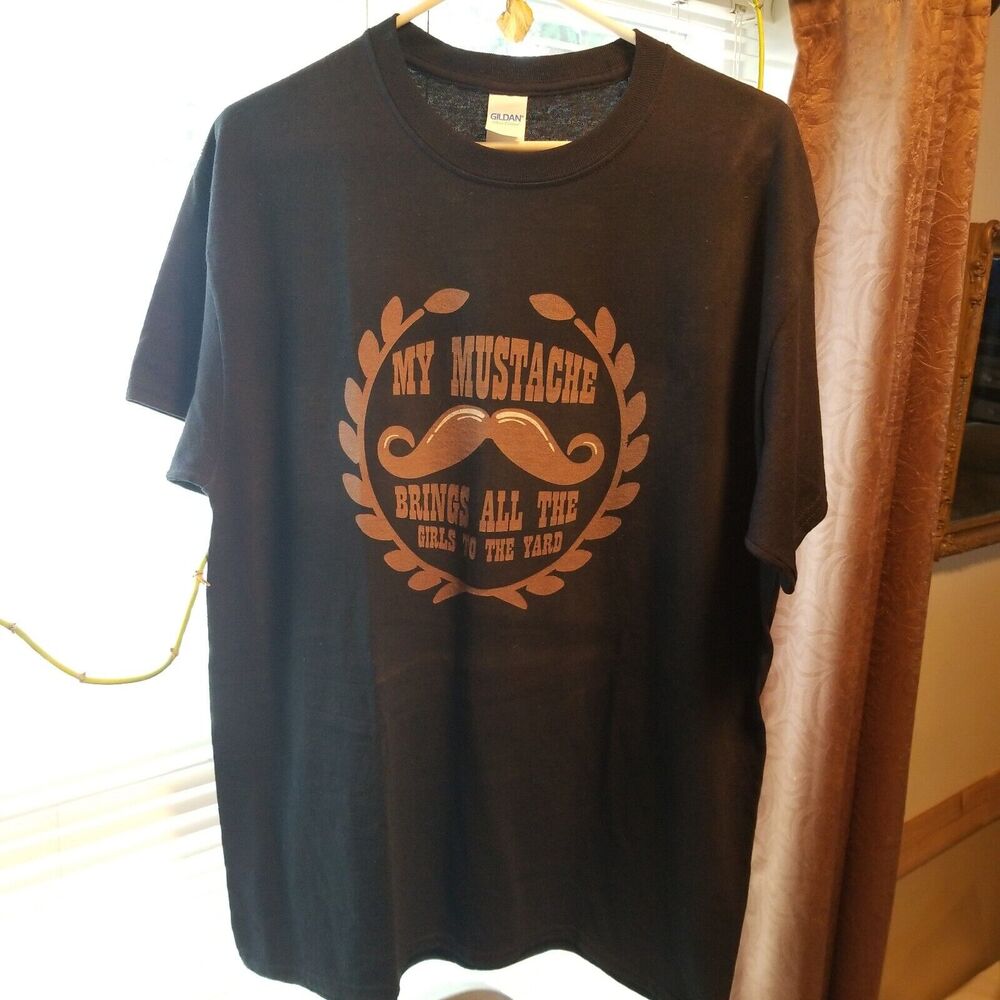 Mustache T Shirt Black